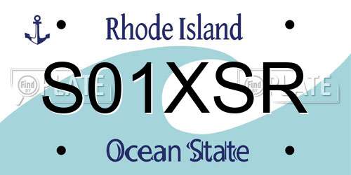 S01XSR Rhode Island License Plate