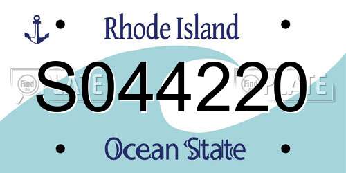 S044220 Rhode Island License Plate