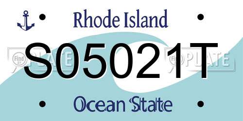 S05021T Rhode Island License Plate