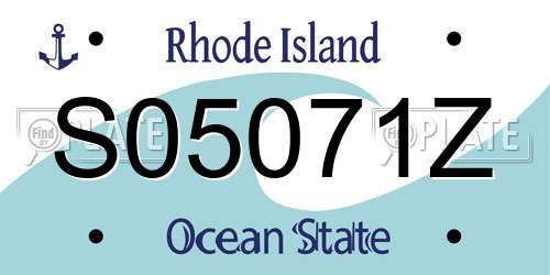 S05071Z Rhode Island License Plate