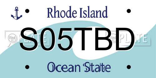 S05TBD Rhode Island License Plate