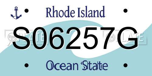 S06257G Rhode Island License Plate