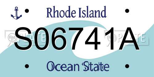 S06741A Rhode Island License Plate