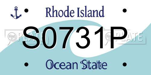 S0731P Rhode Island License Plate