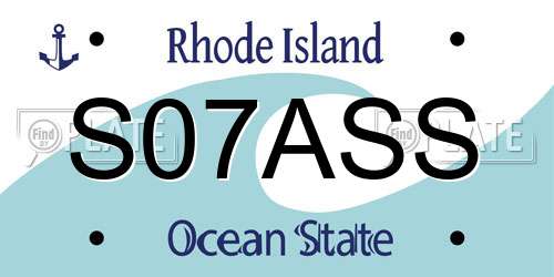S07ASS Rhode Island License Plate