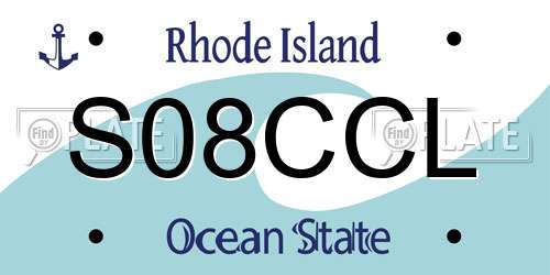 S08CCL Rhode Island License Plate