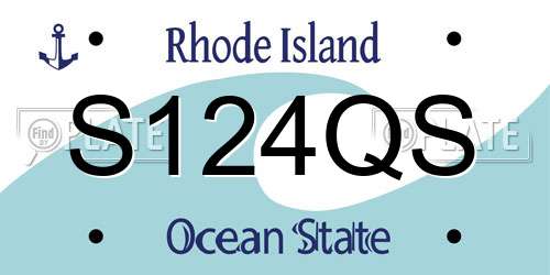 S124QS Rhode Island License Plate
