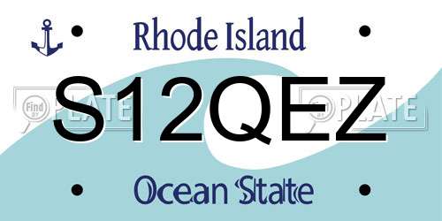 S12QEZ Rhode Island License Plate