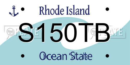 S150TB Rhode Island License Plate