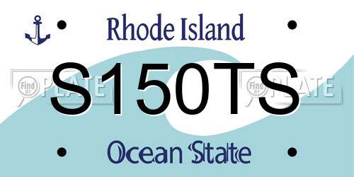 S150TS Rhode Island License Plate