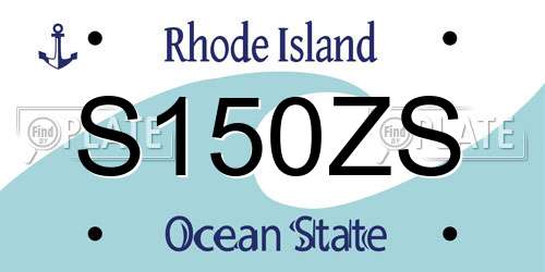 S150ZS Rhode Island License Plate