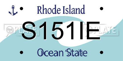 S151IE Rhode Island License Plate