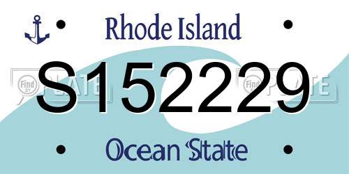 S152229 Rhode Island License Plate