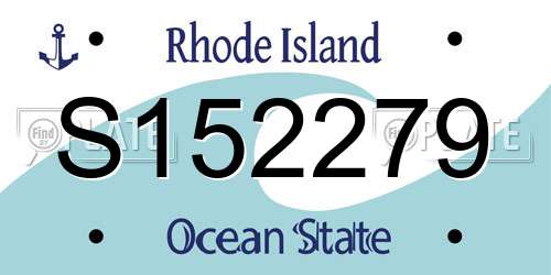 S152279 Rhode Island License Plate