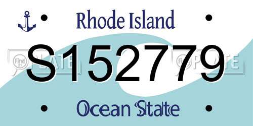 S152779 Rhode Island License Plate
