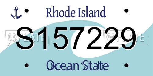 S157229 Rhode Island License Plate