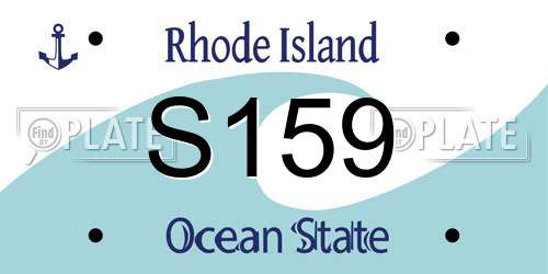 S159 Rhode Island License Plate
