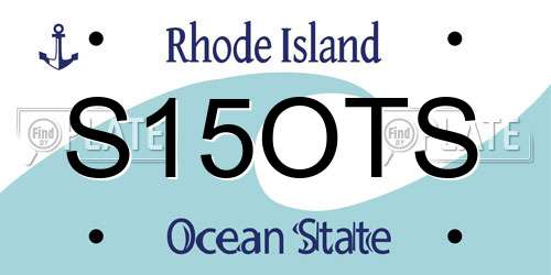 S15OTS Rhode Island License Plate