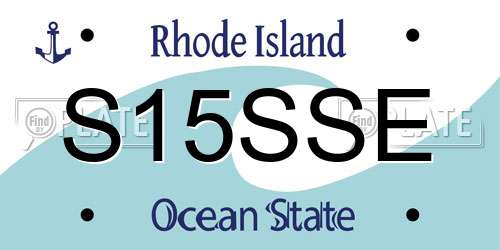 S15SSE Rhode Island License Plate