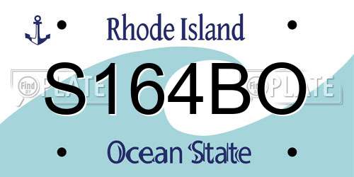 S164BO Rhode Island License Plate