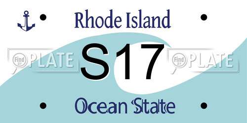 S17 Rhode Island License Plate