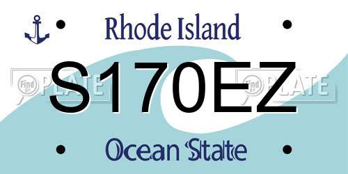 S170EZ Rhode Island License Plate