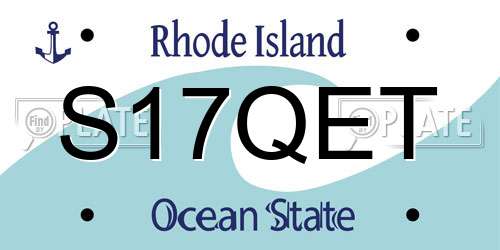 S17QET Rhode Island License Plate