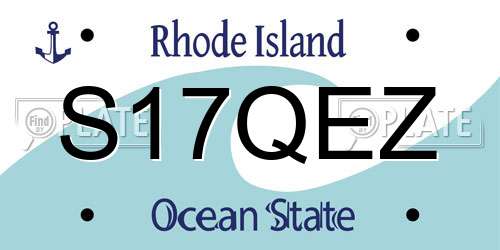 S17QEZ Rhode Island License Plate