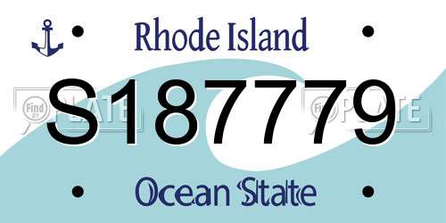 S187779 Rhode Island License Plate