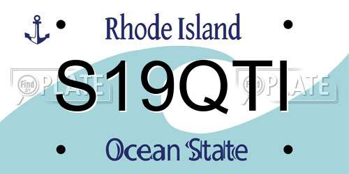 S19QTI Rhode Island License Plate