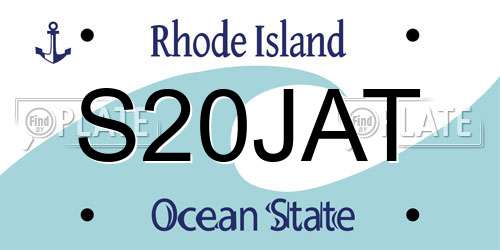 S20JAT Rhode Island License Plate