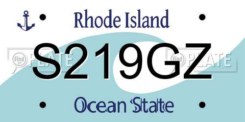 S219GZ Rhode Island License Plate