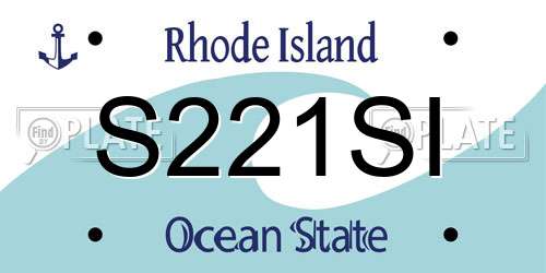 S221SI Rhode Island License Plate