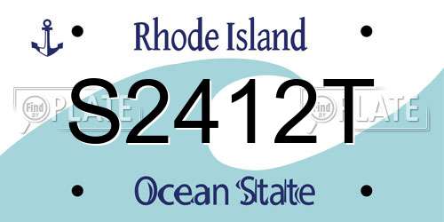 S2412T Rhode Island License Plate