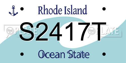 S2417T Rhode Island License Plate