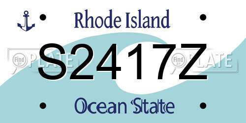 S2417Z Rhode Island License Plate