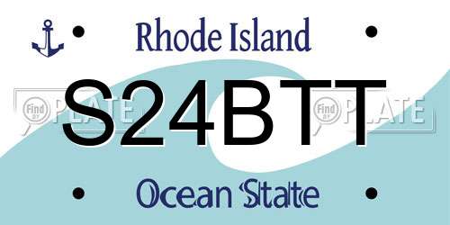 S24BTT Rhode Island License Plate
