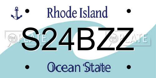 S24BZZ Rhode Island License Plate