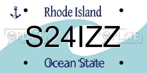 S24IZZ Rhode Island License Plate