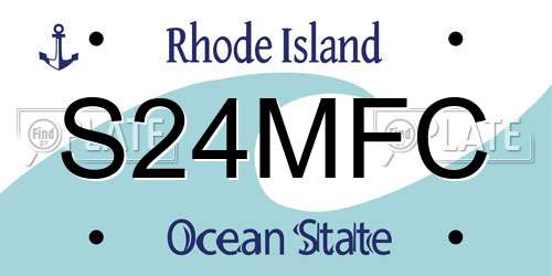 S24MFC Rhode Island License Plate