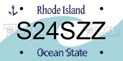 S24SZZ Rhode Island License Plate