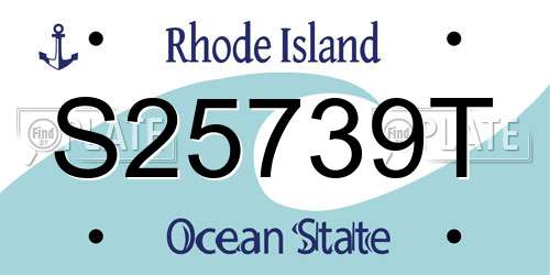 S25739T Rhode Island License Plate