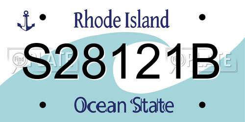 S28121B Rhode Island License Plate