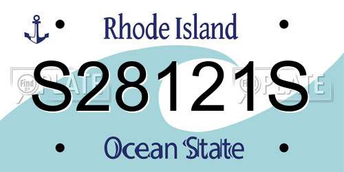 S28121S Rhode Island License Plate