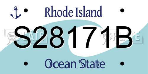 S28171B Rhode Island License Plate
