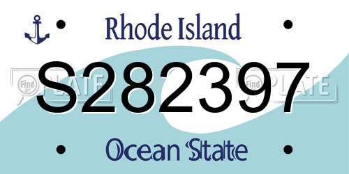 S282397 Rhode Island License Plate