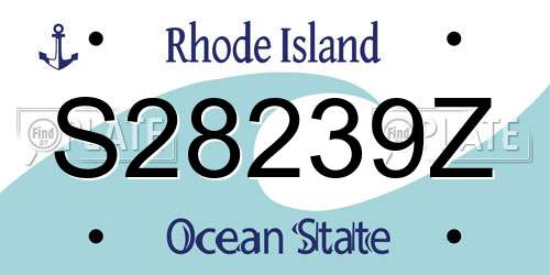 S28239Z Rhode Island License Plate