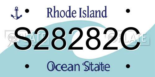 S28282C Rhode Island License Plate