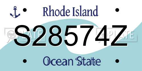 S28574Z Rhode Island License Plate