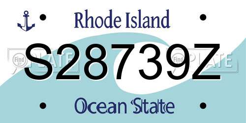 S28739Z Rhode Island License Plate